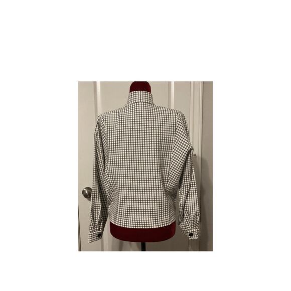 Cabi Blazer Women’s Black White Windowpane Mock Neck Checkered Pockets Med - Picture 2 of 6